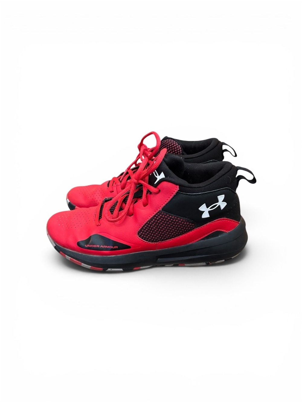 Under Armour Kids' Red and Black Athletic Sneakers 6.5Y - Picture 2 of 3